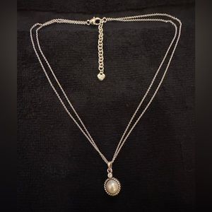 Brighton double chain pearl necklace